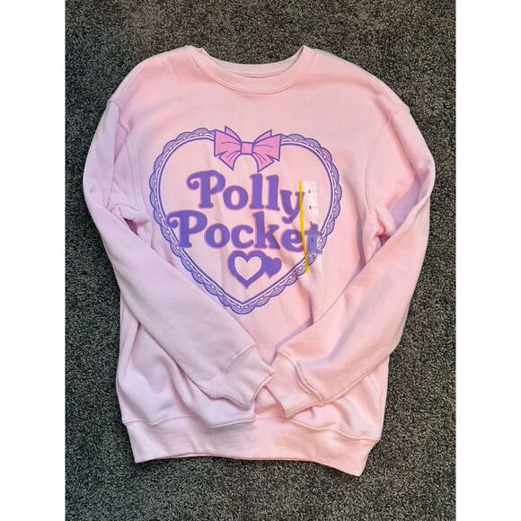 Polly Pocket Baby Pink Y2K Style Sweatshirt NWT Size S Ultra Soft Kawaii - Picture 1 of 4